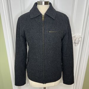 Aeropostale Men's XS Dark Gray Wool Blend Zip Front Casual Jacket Quilted